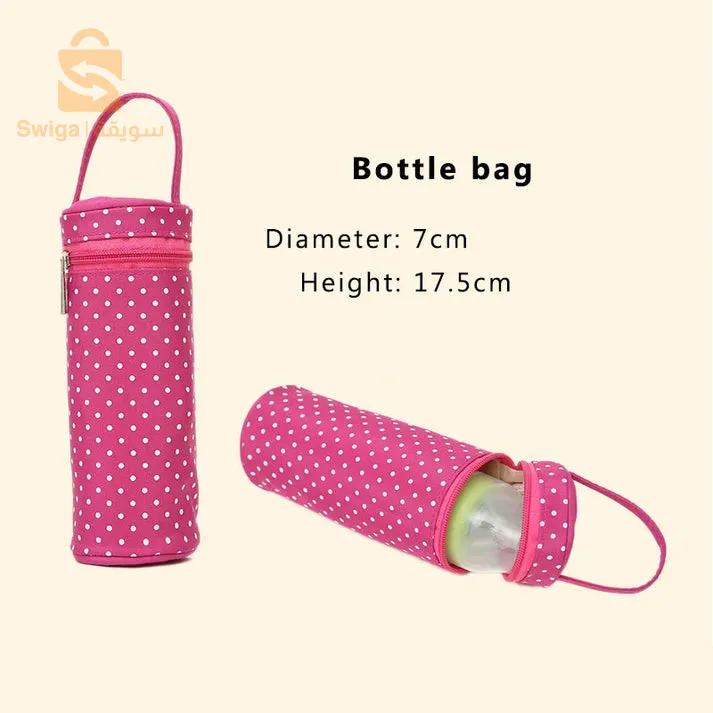 sac de maternité , ensemble rose de 5 pièces pour mamans