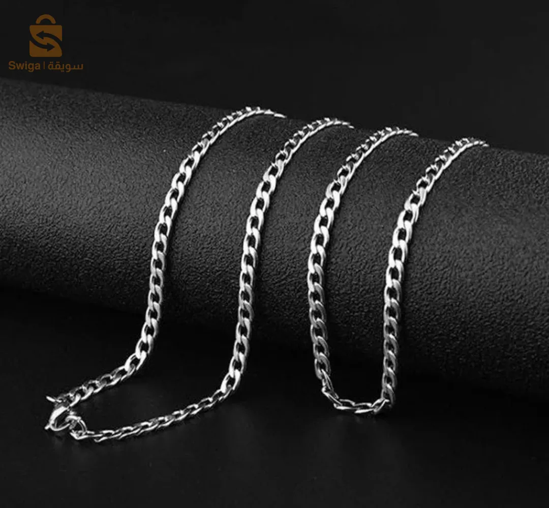 سلسة فضية100%رجالية