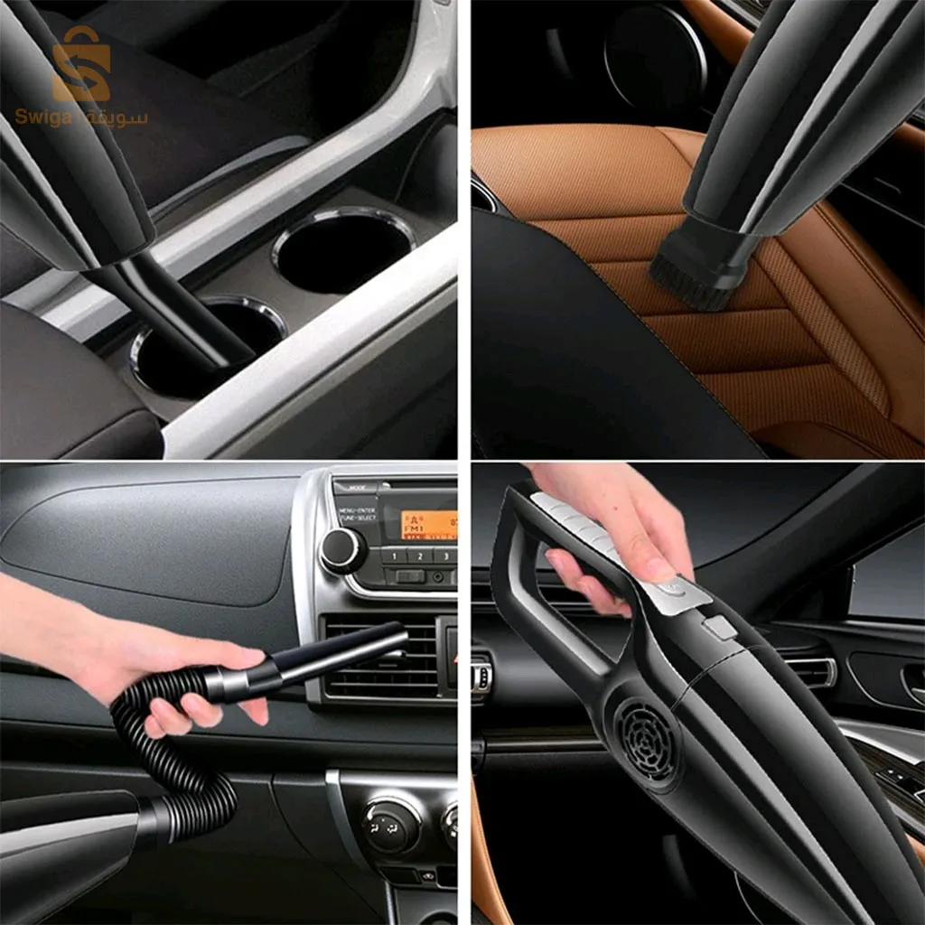 مكنسة كهربائية يدوية لاسلكية محمولة 12 فولت، بطارية قوية جدًا قابلة لإعادة الشحن