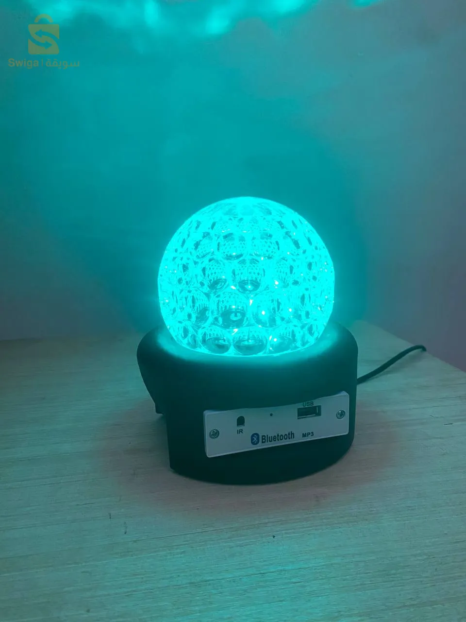 Boule magique Disco Ball haut-parleur Bluetooth, USB, colorée, rotative à 360 degrés 6 Colors
