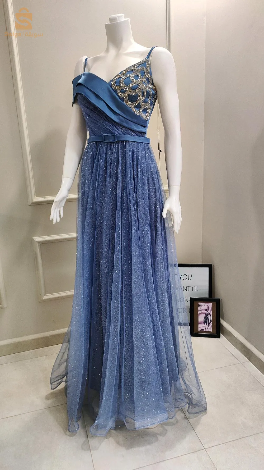 robe soirée princesse bleu ciel ✨
روب صواري رائعة أصلية تركية جديدة 
 التوصيل 58 ولاية 0551621340