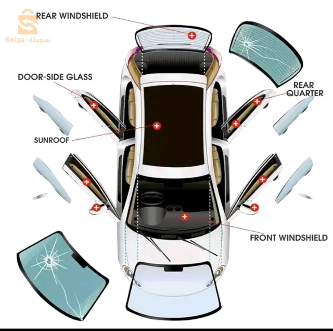 بيع وتركيب جميع انواع زجاج السيارات والشاحنات