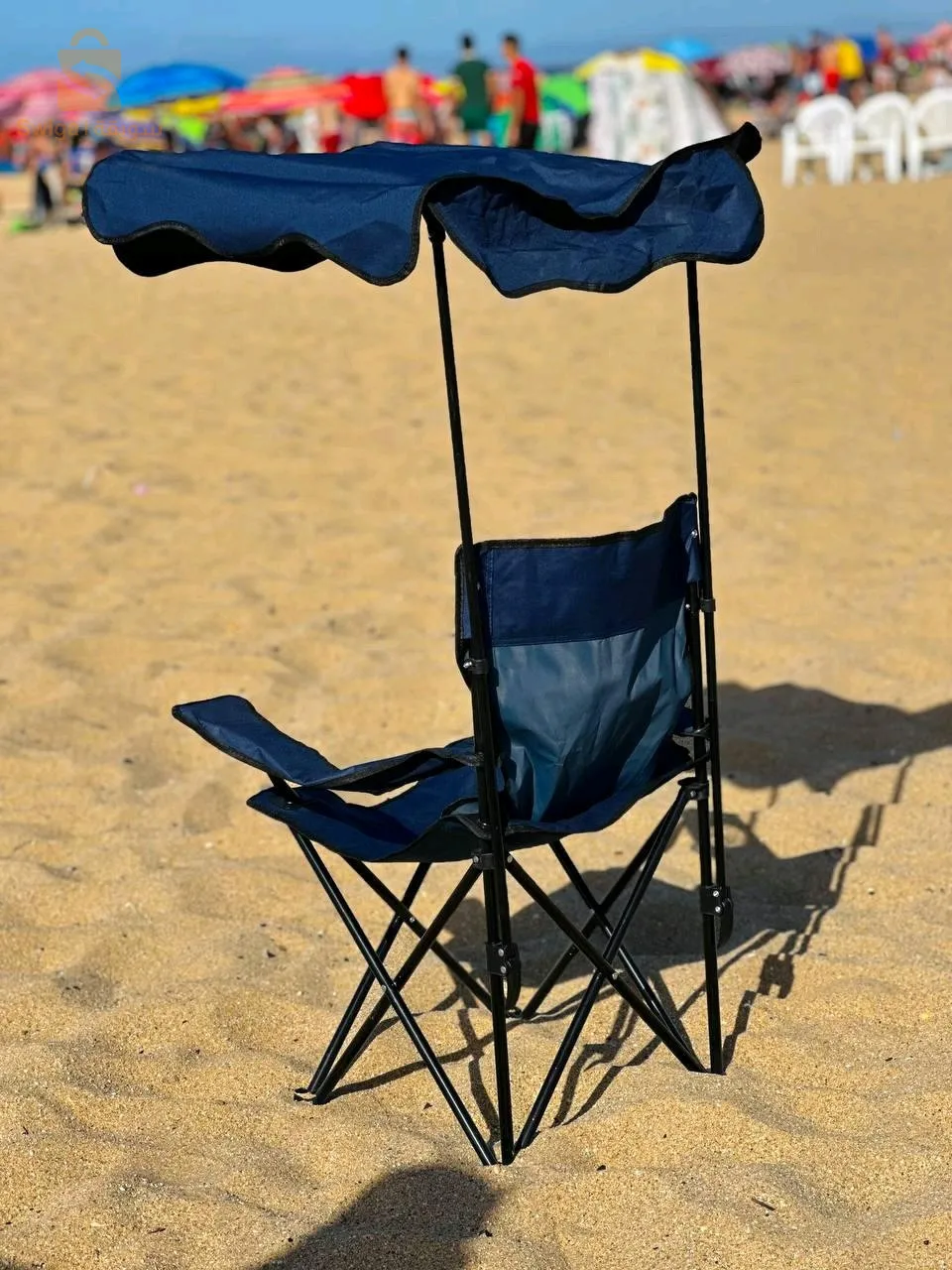 Beach chair with umbrella