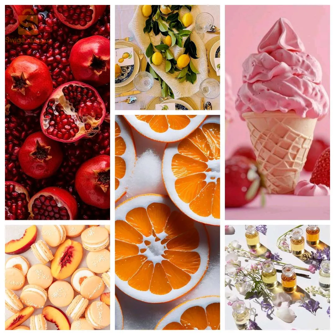 Perfume Peach jam  
Perfume Pomegranate and lemon