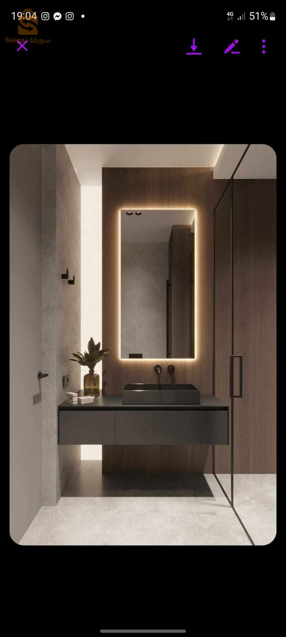 miroir led