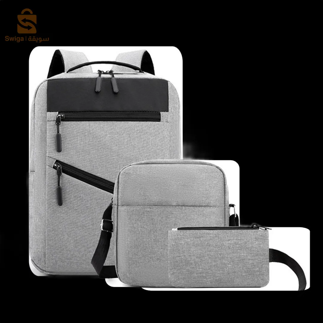 Sac à Dos Multifonctionnel 3Pcs Sortie USB Emplacement PC Portable2livraison 58 wilayas 🚚🚚🚚