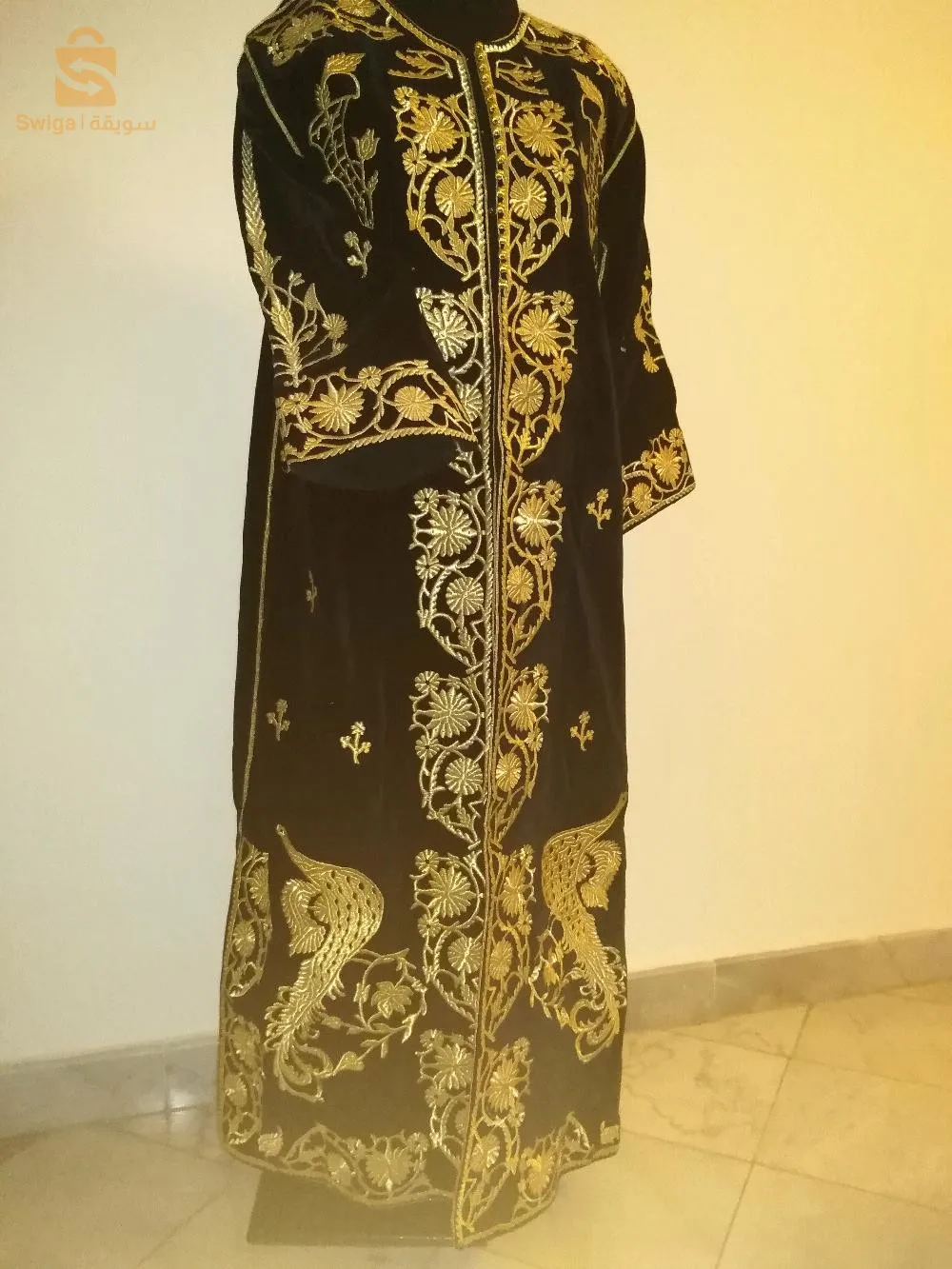 قفطان مغربي  مجبود قطيفة جلوة حرة من 1975