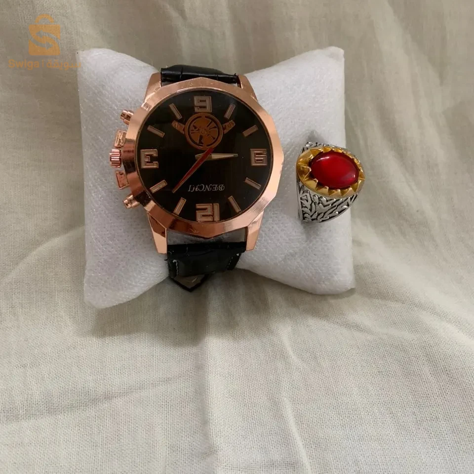 Montre homme + bague + coffret 😍 Prix 1500 ✅ Livraison disponible dans 58 états 🛵🚚 ✅ Quantité limitée ✅