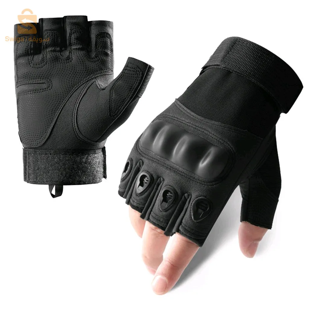Gants de Moto antidérapants demi-doigt v2 قفازات خاصة لسائقين الدراجات النارية