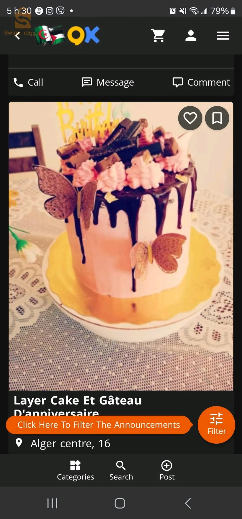 gâteau d'anniversaire et salés