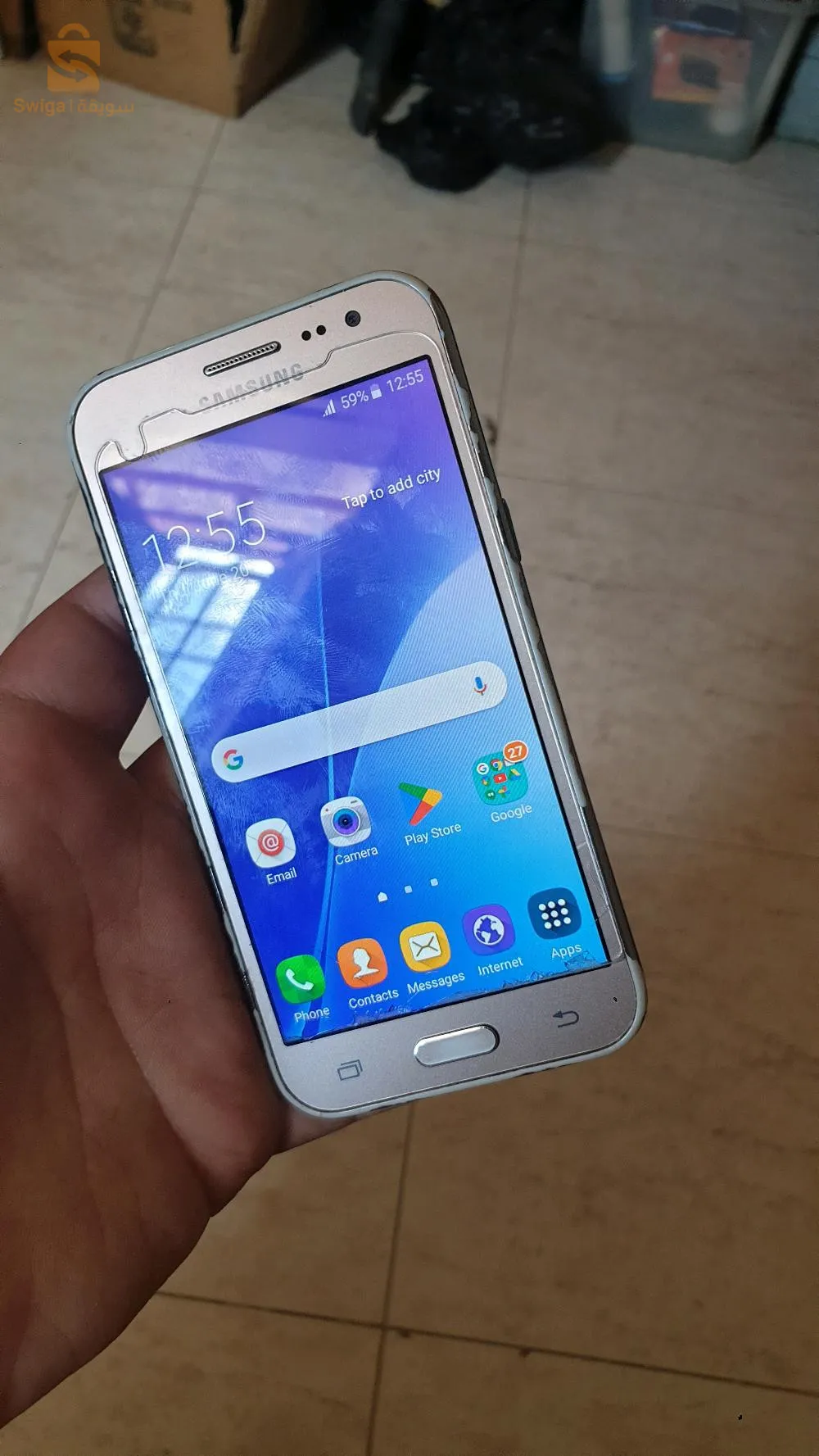 samsung galaxy j2 maeche bien stockage 8gb ram 1gb bettrie très bonne