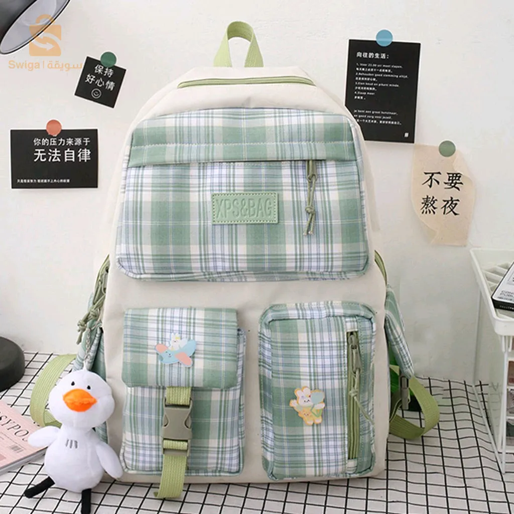 sac à dos 4 PCS محفظة مدرسية بنات