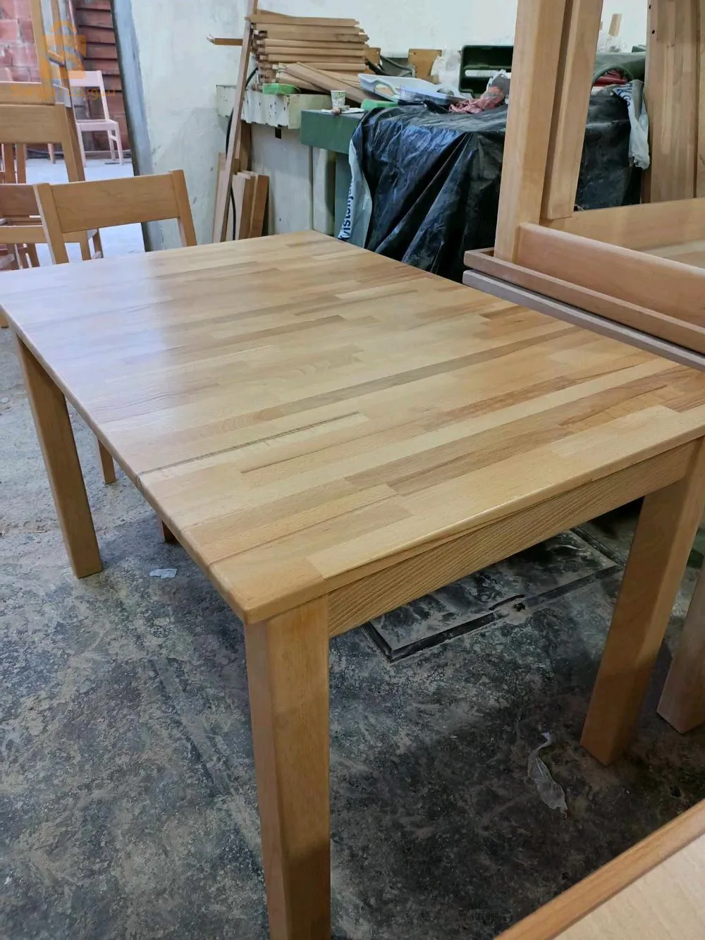 Kitchen table with four and six chairs