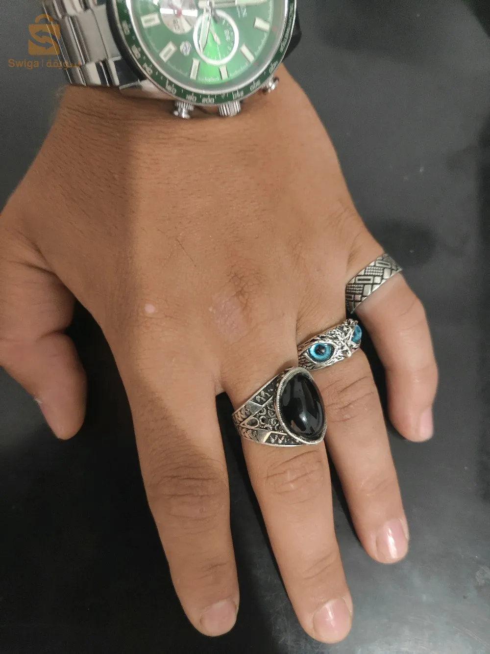 bague homme et femme inoxydable tetaniom