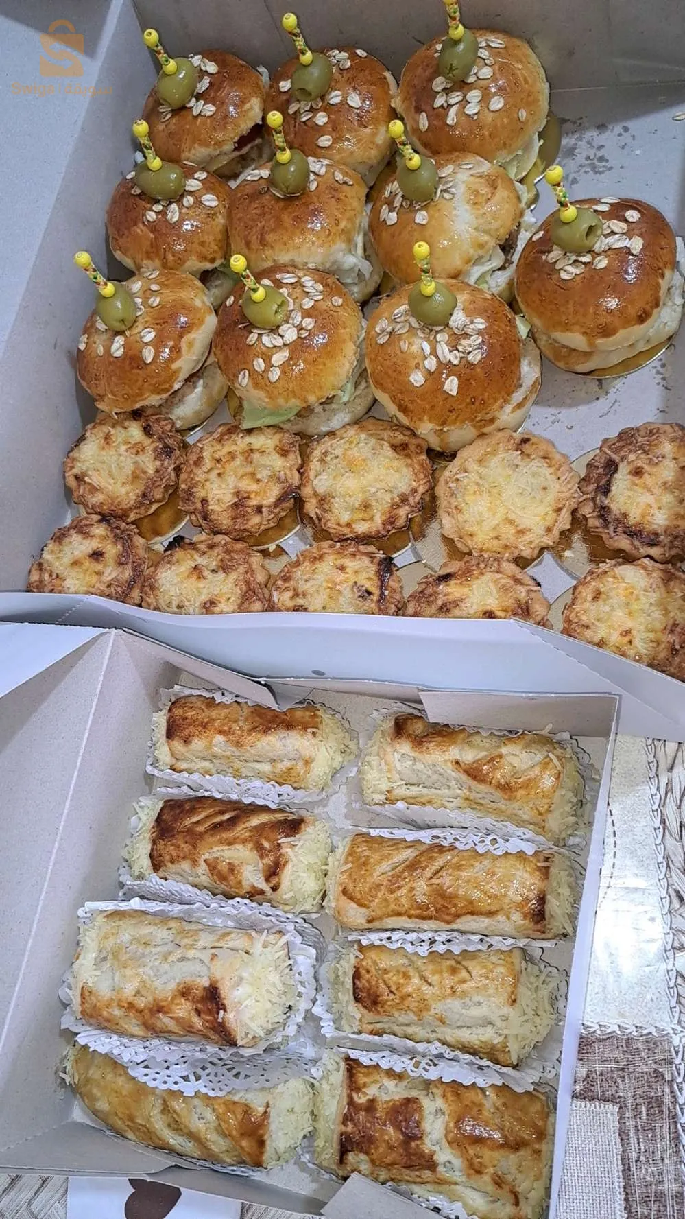 Traditional and modern sweets, mini cakes and salts