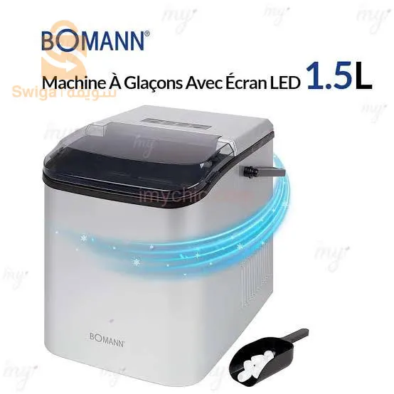 آلة صنع مكعبات الثلج مع شاشة LED بـ 1.5لتر 105واط Bomann EWB 6060 CB