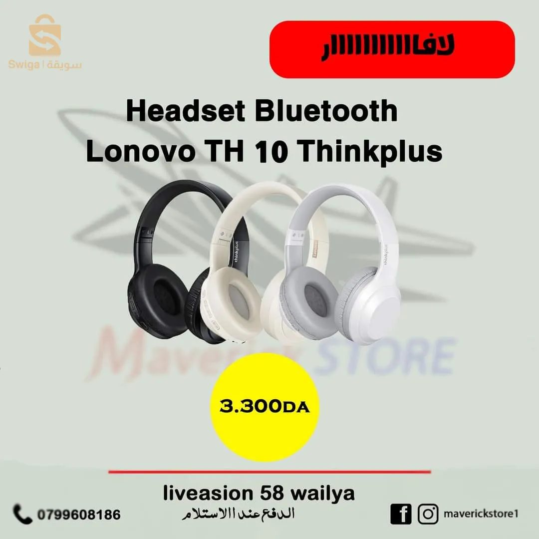 headset Bluetooth lonovo th10 thinkplus