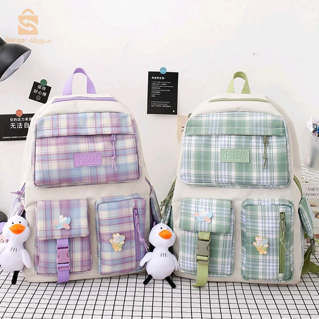 sac à dos 4 PCS محفظة مدرسية بنات