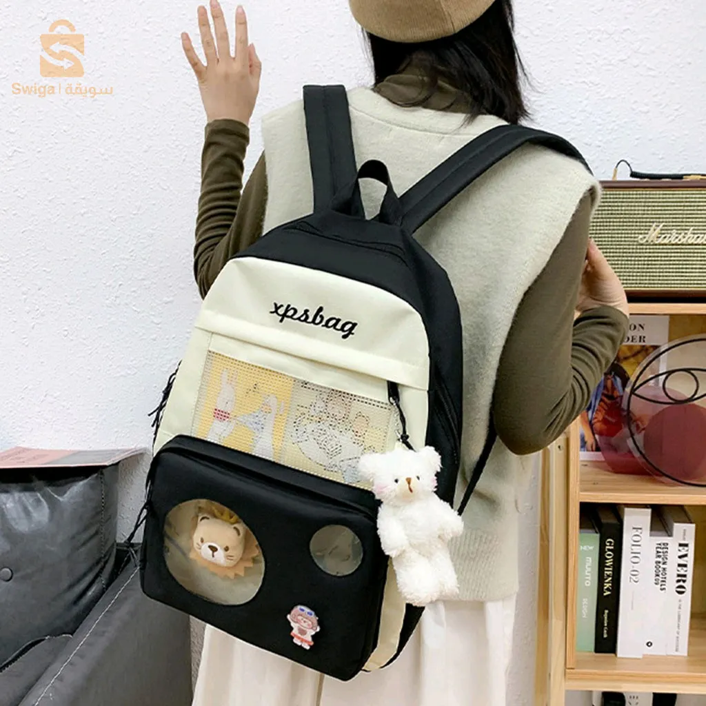 sac à dos scolaire 4 PCS حقيبة مدرسية بنات