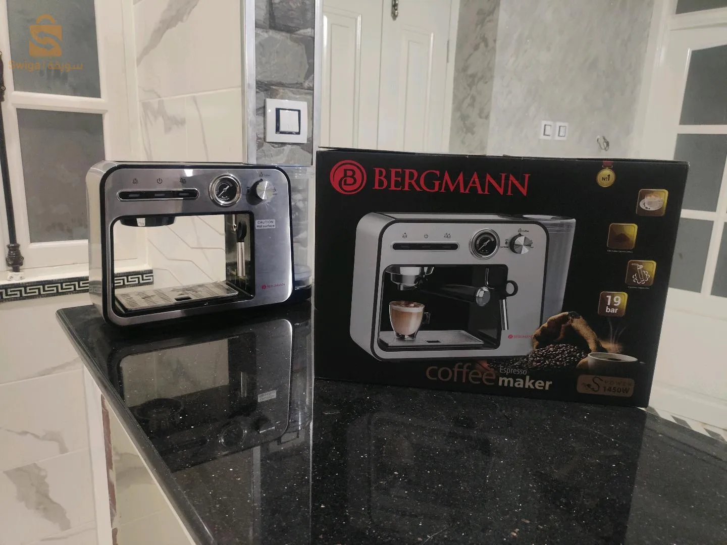 Espresso coffee bergman 19 bar 1450 w