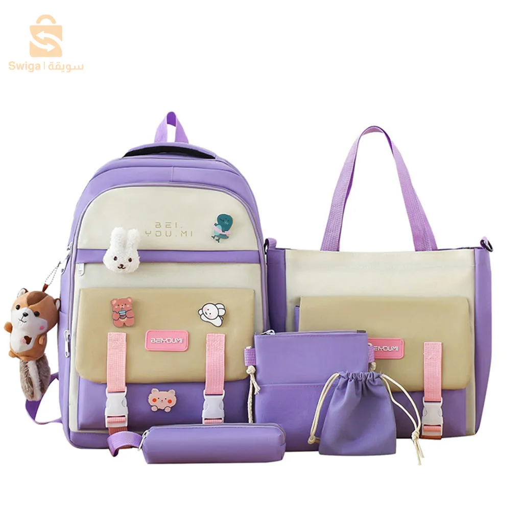 sac à dos 4 PCS للبنات محفظة مدرسية