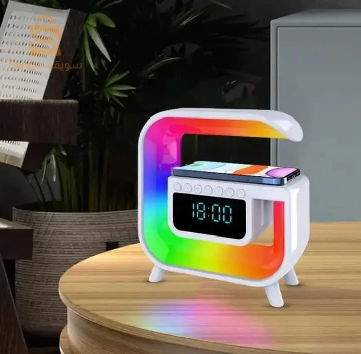 شاحن هاتف لاسلكي ، مكبر صوت بلوتوث متعدد الوظائف