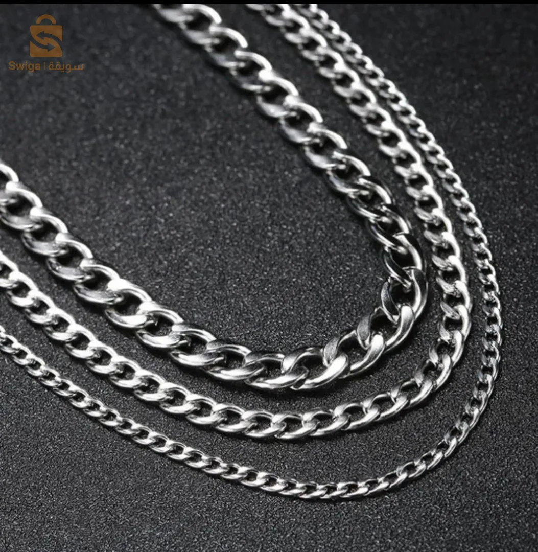 سلسة فضية100%رجالية