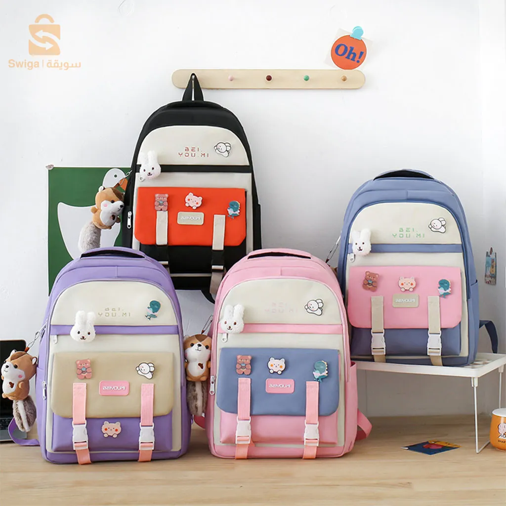 sac à dos 4 PCS للبنات محفظة مدرسية