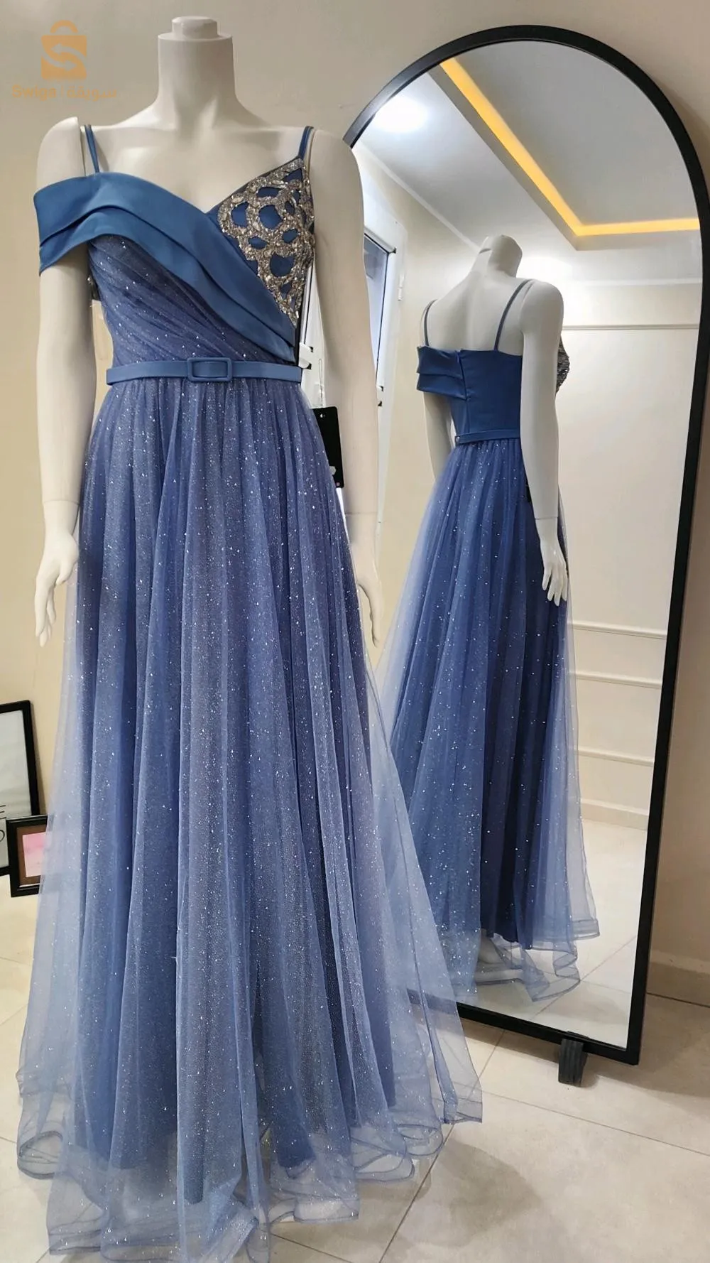 robe soirée princesse bleu ciel ✨
روب صواري رائعة أصلية تركية جديدة 
 التوصيل 58 ولاية 0551621340