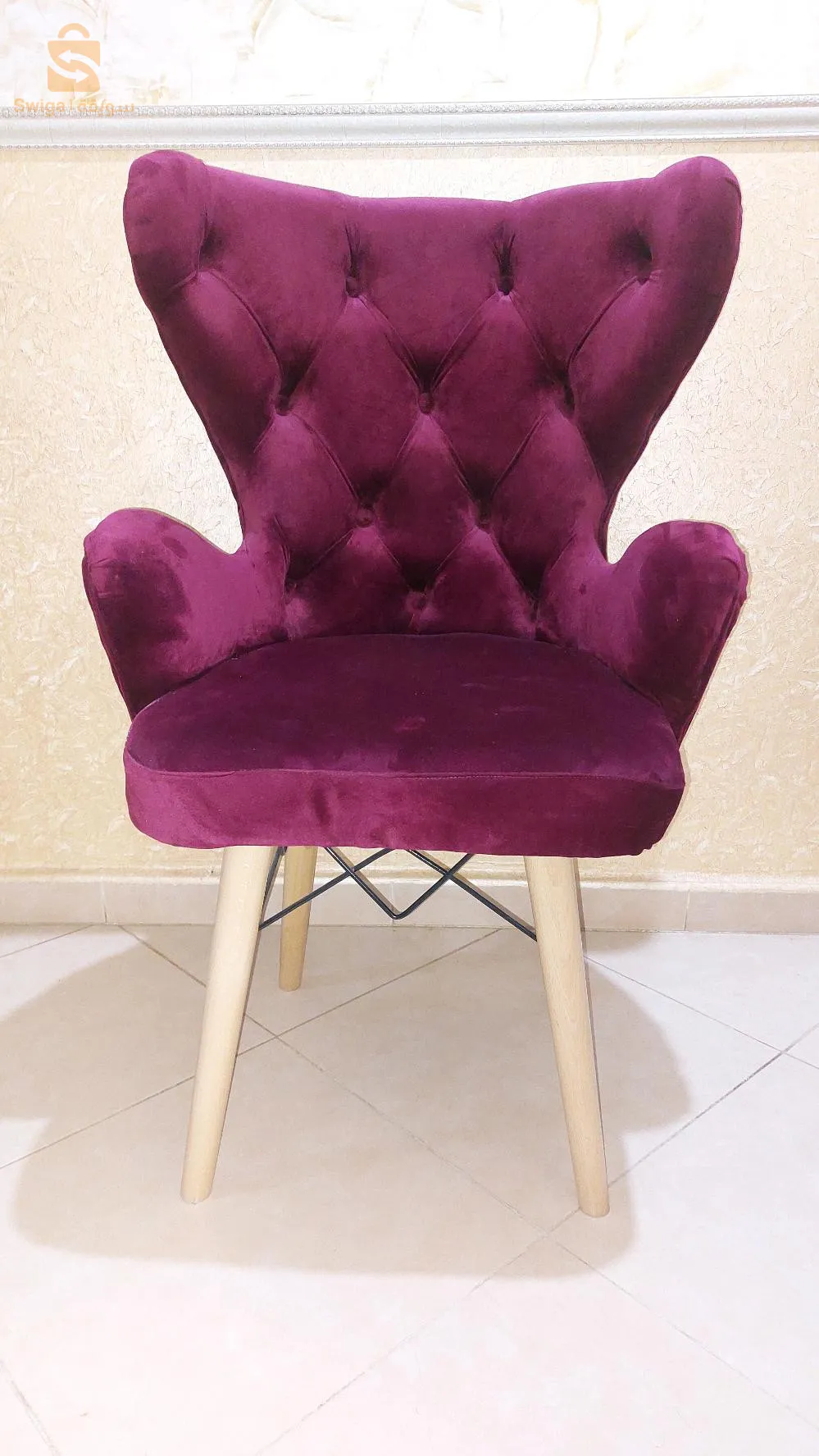 chaise capitonné