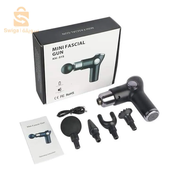 Mini Fascial Massager Gun KH-515 original
32 سرعة   32vitesses
✅فعال جدا للشفاء وتنشيط الدورة الدموية 
✅هادئ جدًا و لا يصدر اصوات مزعجة
✅سهل الاستخدام 
 ✅بطارية مدمجة قابلة لإعادة الشحن ، يمكن استخدامها لمدة تصل إلى ساعتين
 ✅ قبضة متجمدة مانعة للانزلاق
 ✅1800-3200 دورة في الدقيقة / دقيقة
                                     45db محرك فرش صامت
 ✅ مع 6 أوضاع اهتزاز ، بما في ذلك 4 رؤوس تدليك قابلة للتبديل
  ✅  بطارية ليثيوم 2000 مللي أمبير
 ✅ مسدس مساج مقاس 142 × 140 × 56 ملم

 الشحنة تحتوي:
  مسدس تدليك
  رأس تدليك
 عدد 1 كابل من النوع c 
 دليل المستخدم