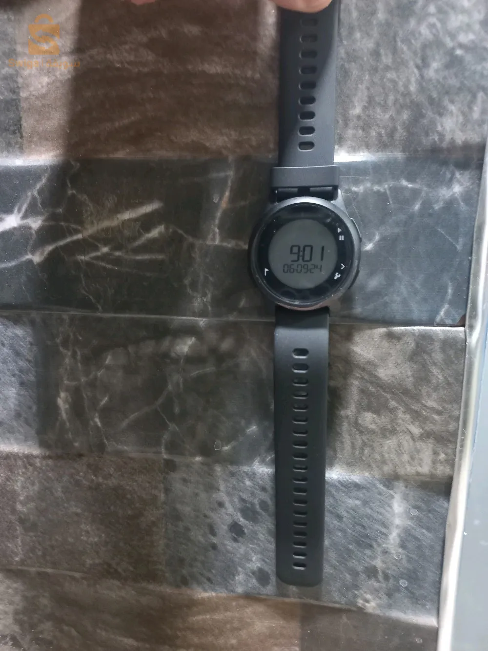 Montre chronomètre de course à pied W100 noire