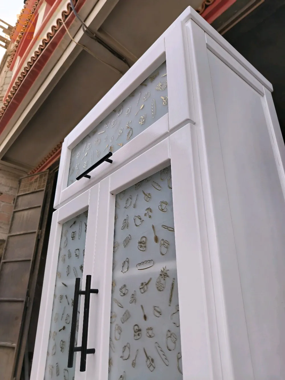 Buffet cuisine bois rouge