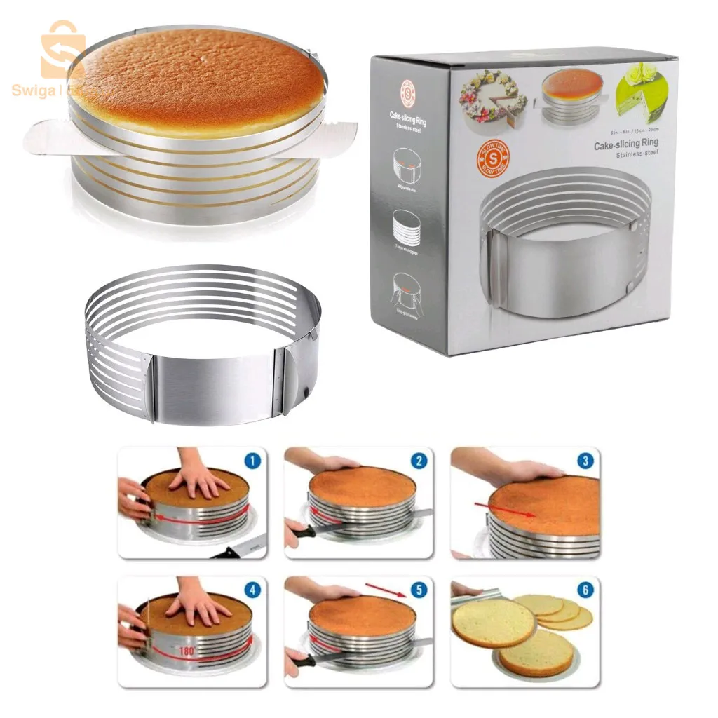 Moule Trancheuse à gâteau parfaite en Acier Inoxydable