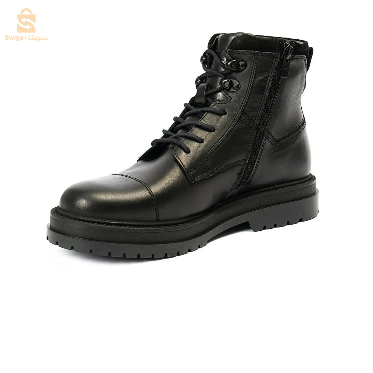 Black Genuine Leather Shoes (46) GREYDER