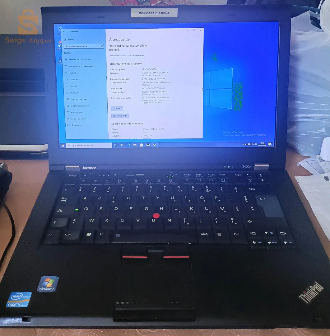 laptop Lenovo Intel i5 Ram 8g CPU 2520M