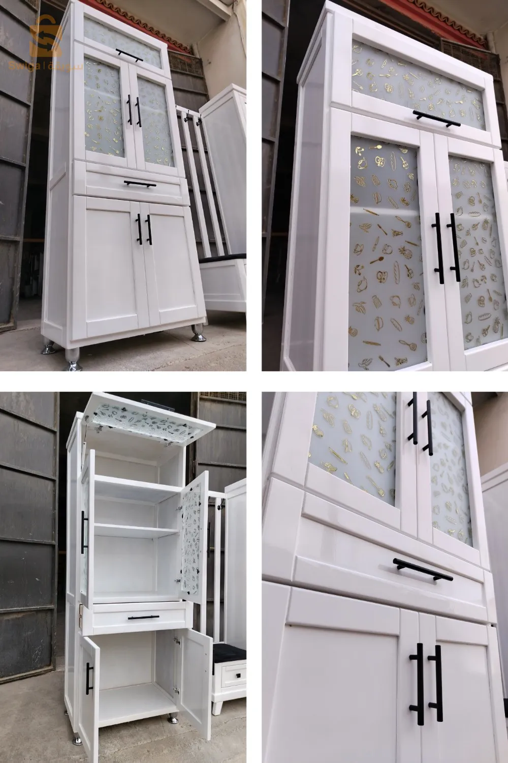 Buffet cuisine bois rouge