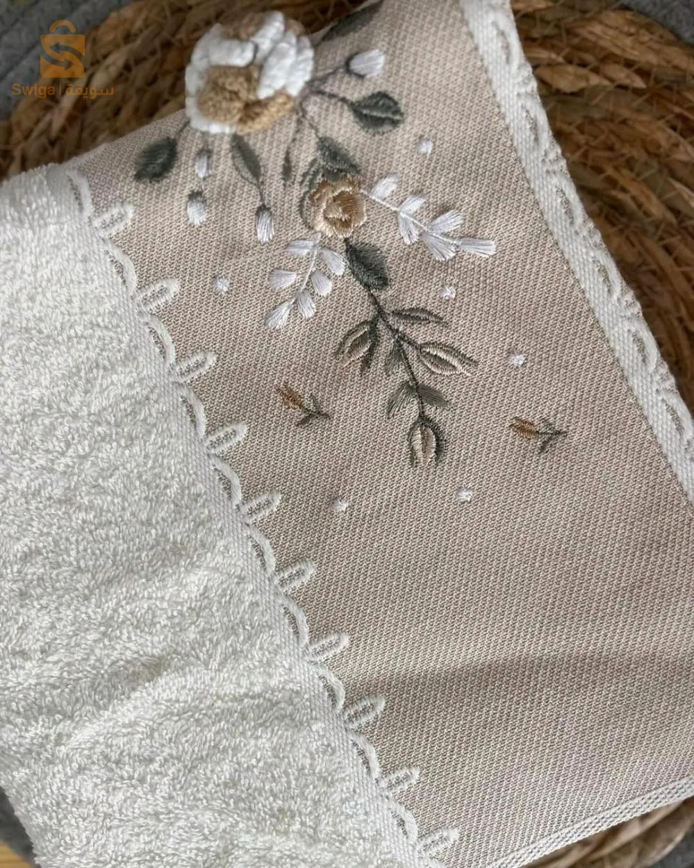 serviettes broderie