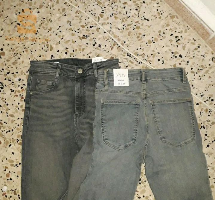 سروال جينز سليم zara