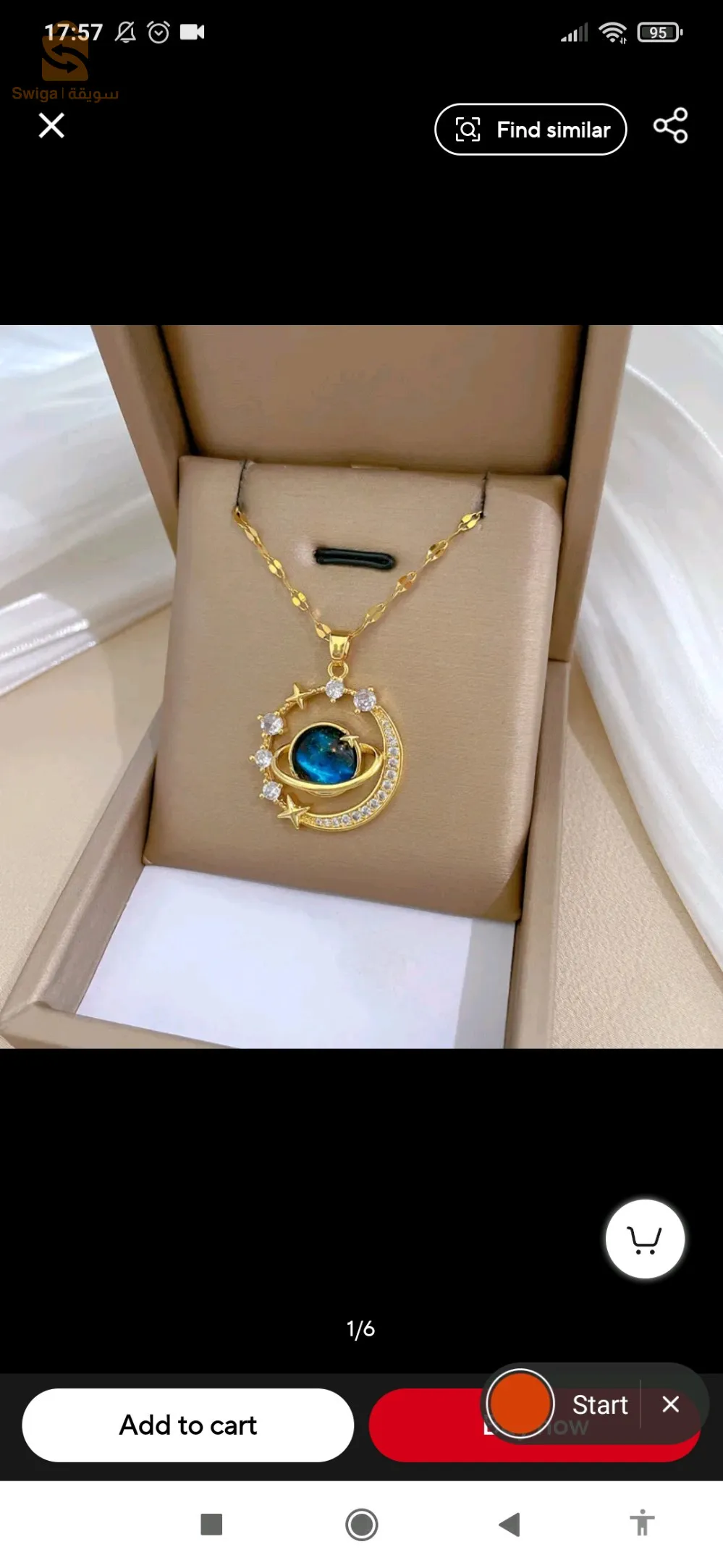 Collier planète et ciel