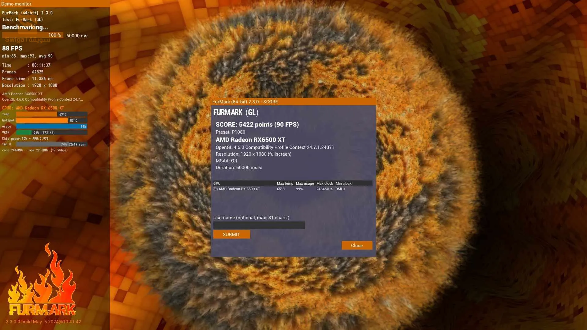 rx 6500xt gigabyte 3 Fan 4gb