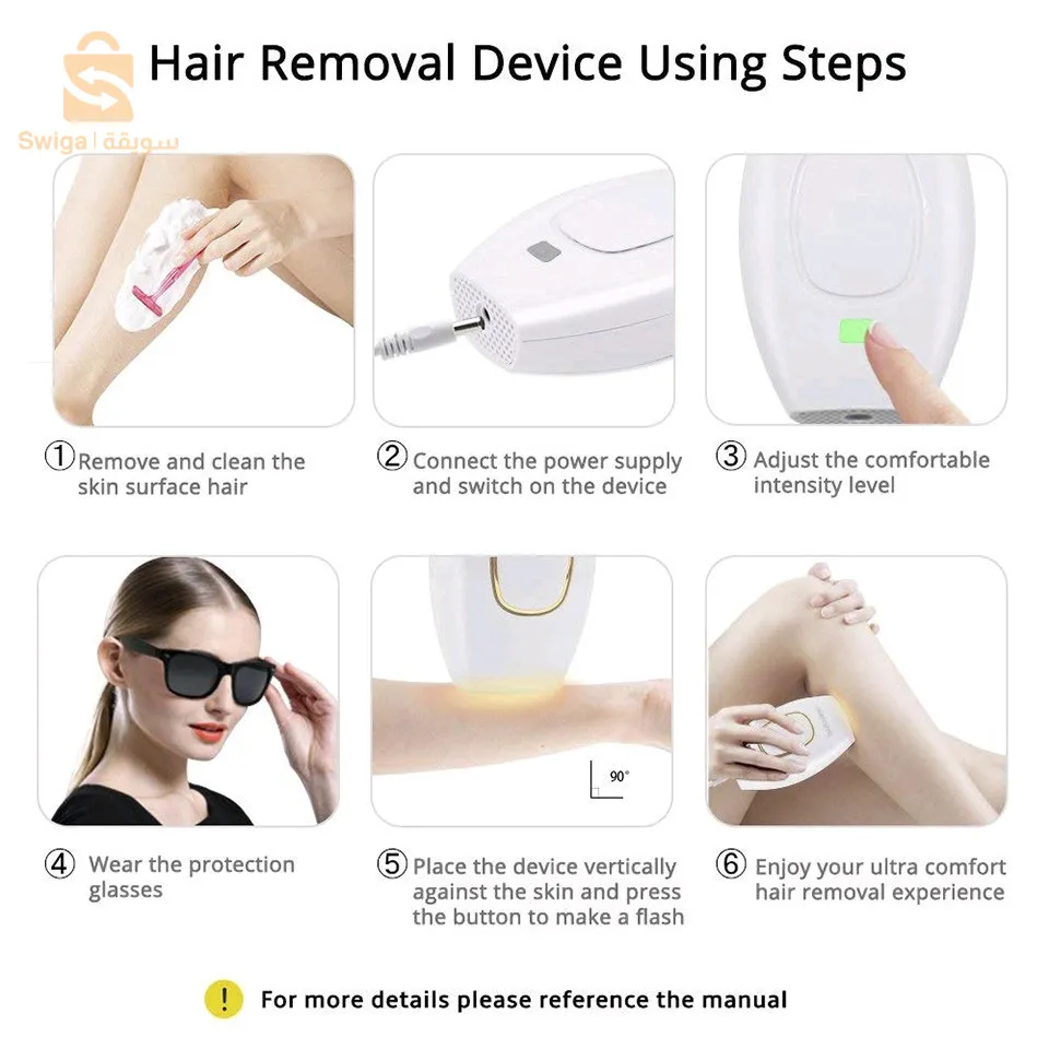Home laser IPL for painless hair removal
