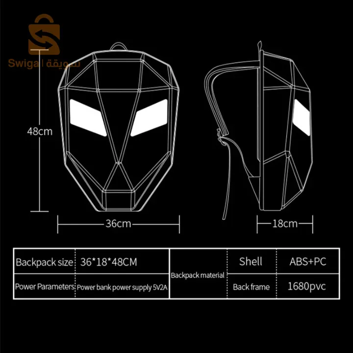 Crylander Motorcycle Backpack with 3D LED Display, Expandable and Waterproof