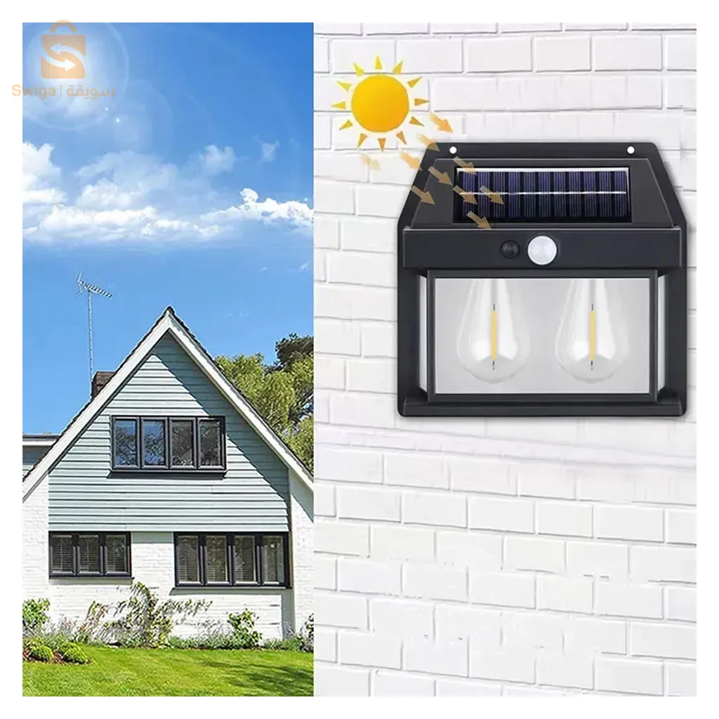 Double Lanterne Vintage Bougie, nouvelle lampe murale à induction solaire