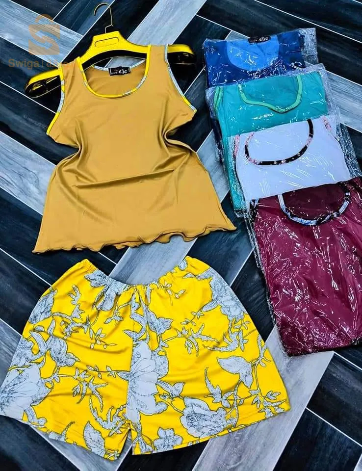 بيستي وشورت فاللارج قطني ومريح