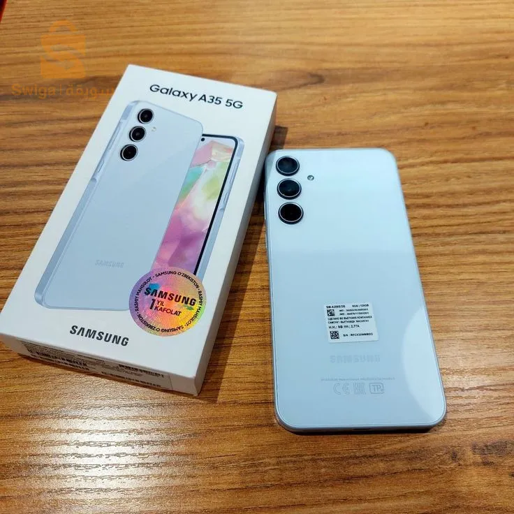 🌼 𝐒𝐚𝐦𝐬𝐮𝐧𝐠 𝐆𝐚𝐥𝐚𝐱𝐲 𝐀𝟑𝟓 𝟓𝐆🌼 💜🤍
🔴مواصفات الهاتف🔴 
✅️ مستعمل مدة قصيرة 
✅ التخزين: ذاكرة داخلية128 GB ...مع 8 GB رام 
✅ الشاشة : Super AMOLED   بتـردد 𝟏𝟐𝟎𝐇𝐳
✅ المعالج: ثماني النواة Exynos 1380 تكنولوجيا 5 نانو
✅ الكاميرا: خلفية ثلاثية 50+8+5 م.ب.
✅بطاريـة 𝟓𝟎𝟎𝟎𝐦𝐀𝐡 🔋 بتقنية شحن سريع 𝟮𝟱𝐖 ⚡
✅ يدعم الهاتف شريحتين إتصال
✅ يأتي الهاتف مقاوم للماء والغبار بشهادة الـ IP67 
✅ يأتي الهاتف بنظام التشغيل اندرويد 14 مع واجهة سامسونج الأحدث الـ One UI 6.1