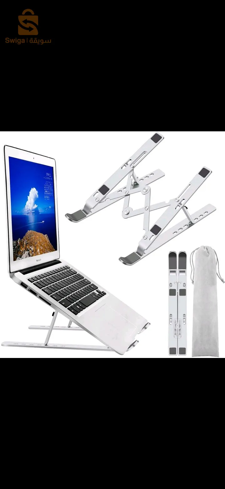 قل وداعا لألم المعصم مع هذا الحامل الثلاثي المتوافق مع الهاتف و الكمبيوتر اللوحي جهاز الحاسوب بحيث عند استعماله قم برفع جهازك للإرتفاع المثالي الذي يناسبك و الأكيد أنه سيخفف عنك آلام الرقبة و الكتف ، و يمنع التحدب يأتي ب :
 تصميم مريح و ارتفاع متعدد المستويات قابل للتعديل
 يمكنك اختيار الزاوية الأكثر راحة بحيث هيكله يجعل الحامل أكثر استقرارا
 حجم صغير و خفيف الوزن مصنوع من البلاستيك عالي الجودة و قدرة تحمل أقوى للأجهزة
 يأتي بوسادة السيليكون المضادة للإنزلاق