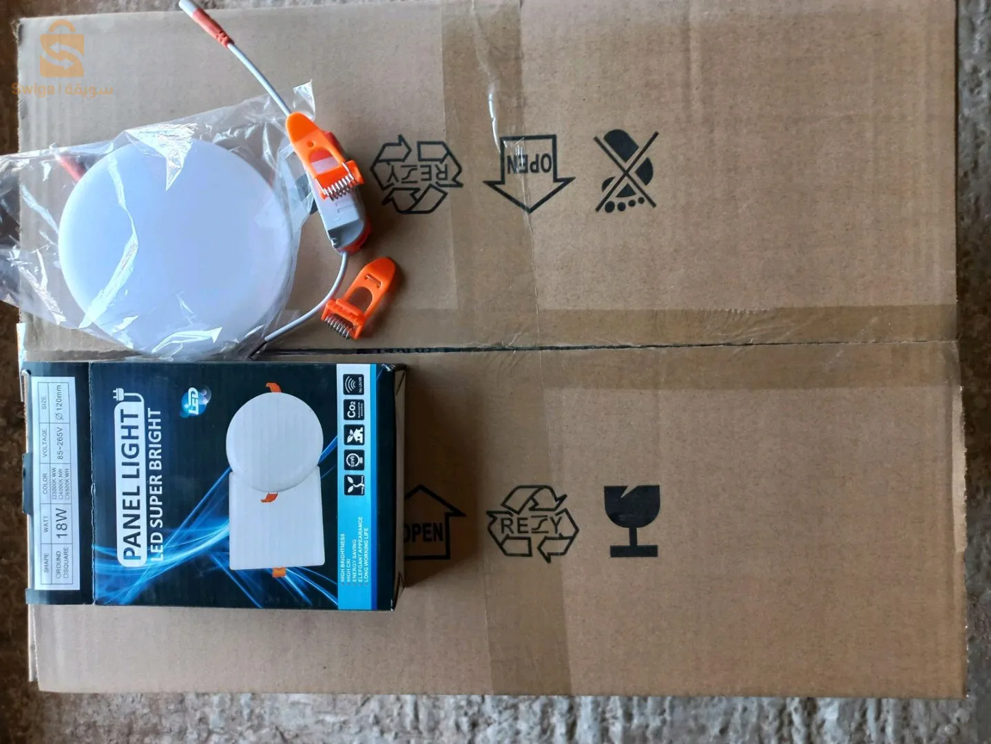 spots LED 3D marque panel light vente en gros 10w/18w/24W