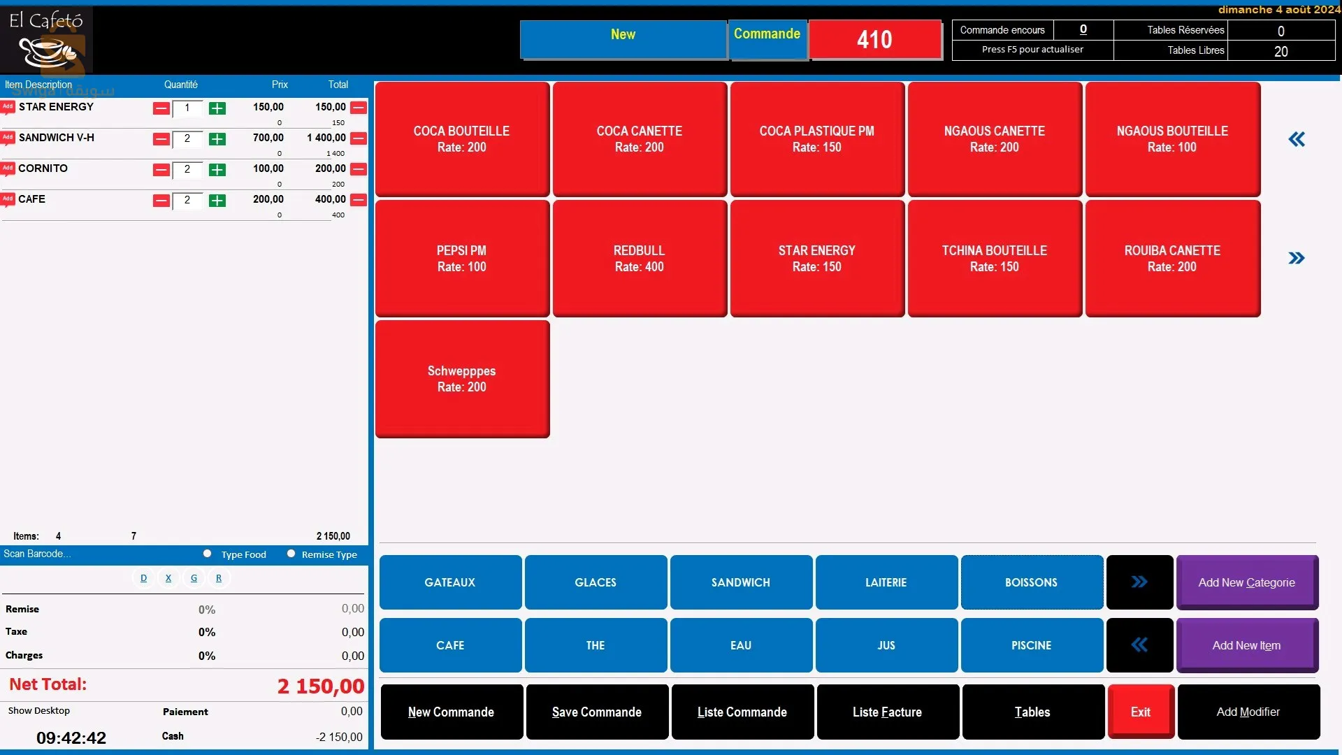 POS CAFÉTÉRIA RESTAURANTS SNACK SUPÉRETTES STORE