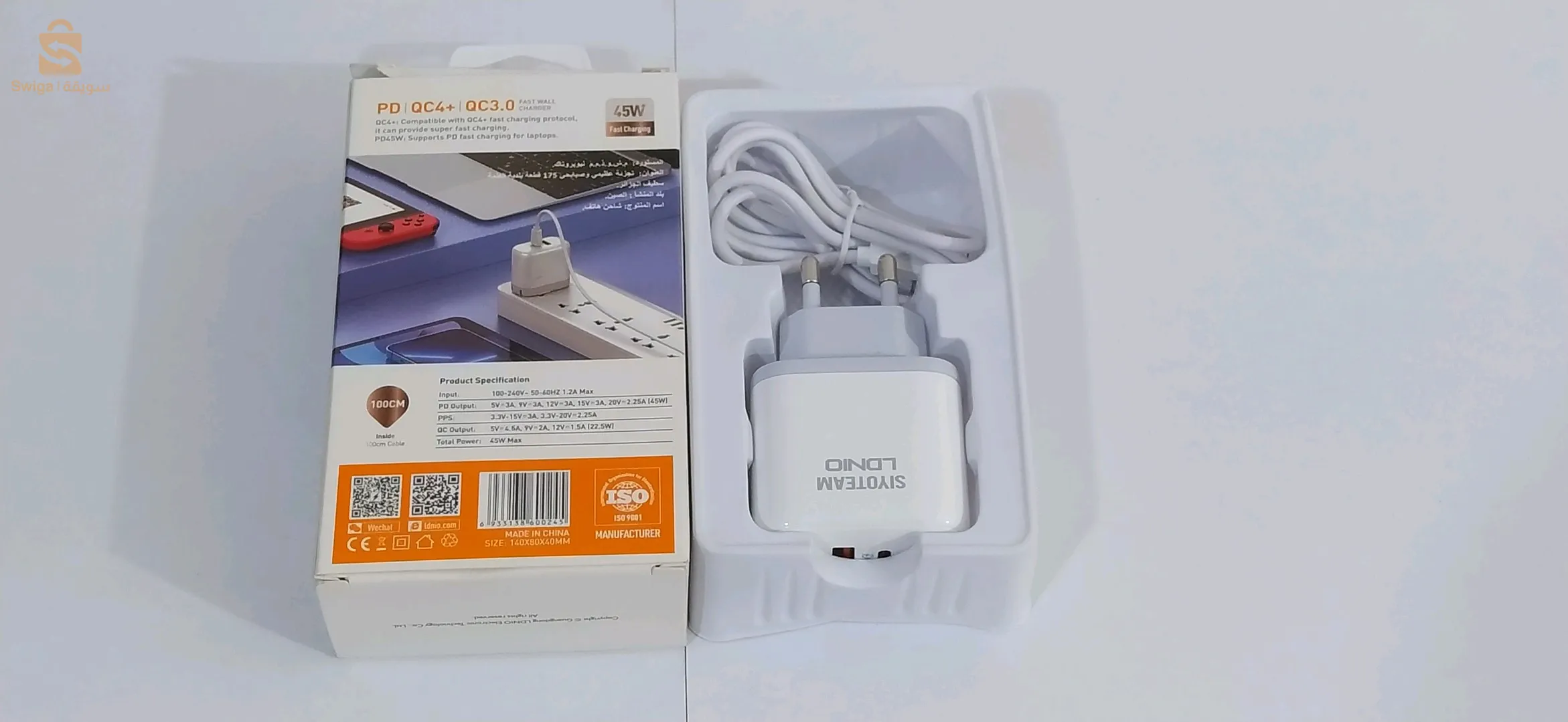 🟢 CHARGEUR LDNIO 45W USB + Type -c TURBO CHARGE